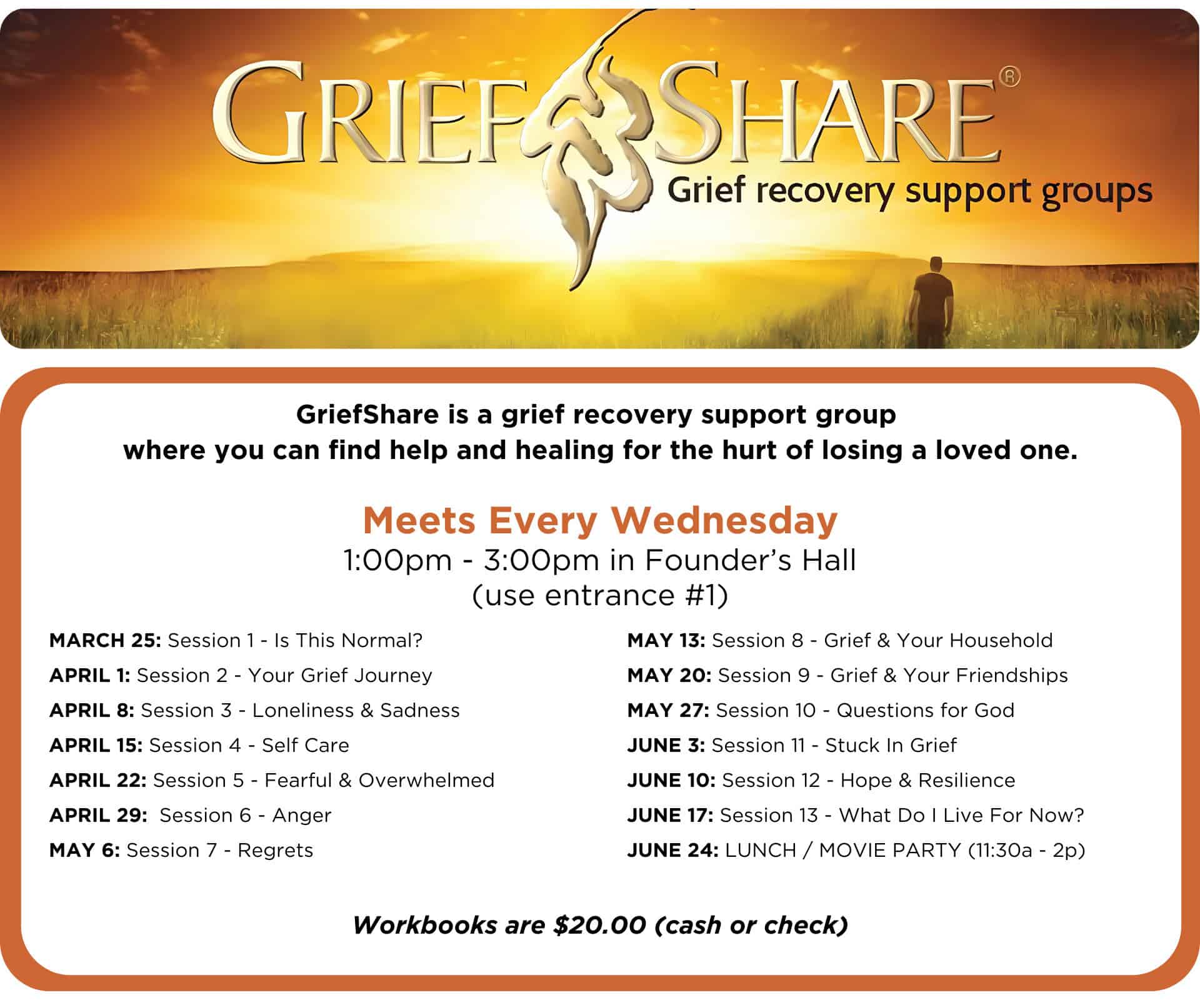 GriefShare spring computer layout