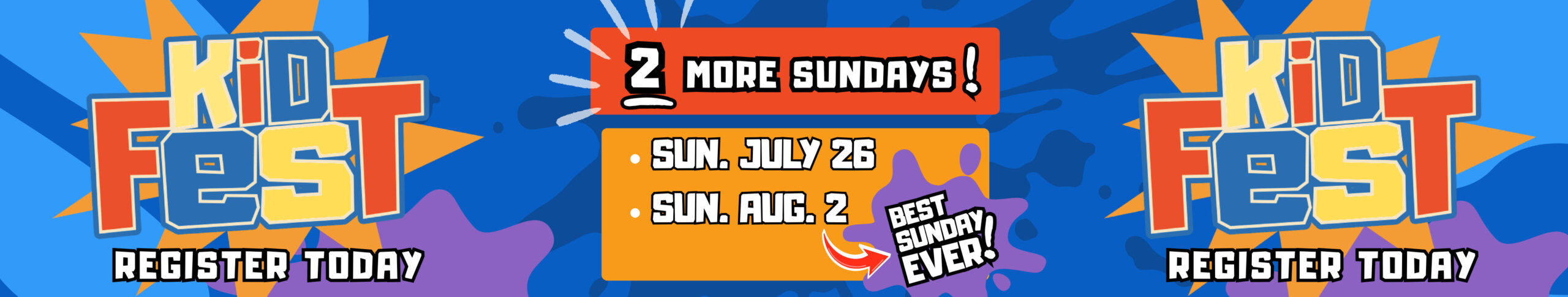 KidFEST TripWide 2 more sundays