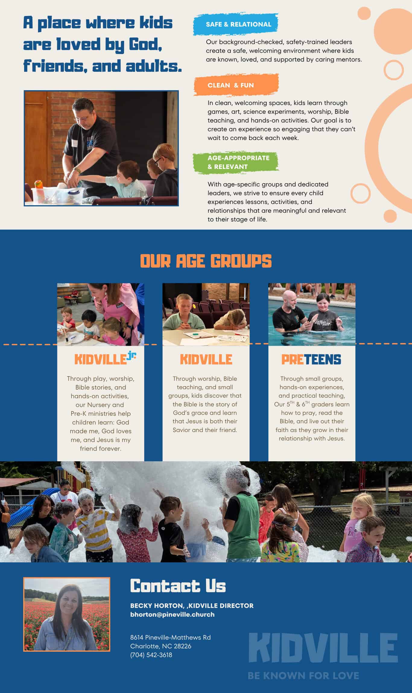 Kidville Website Phone Footer